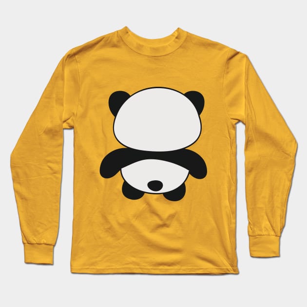 Cute Baby Panda Bear Graphic Illustration Long Sleeve T-Shirt by New East 